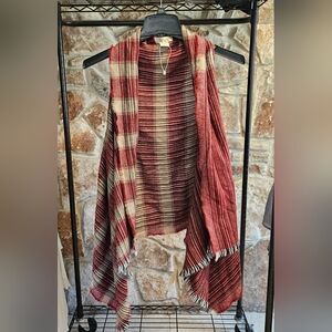 Plaid Knit Cardigan / Vest